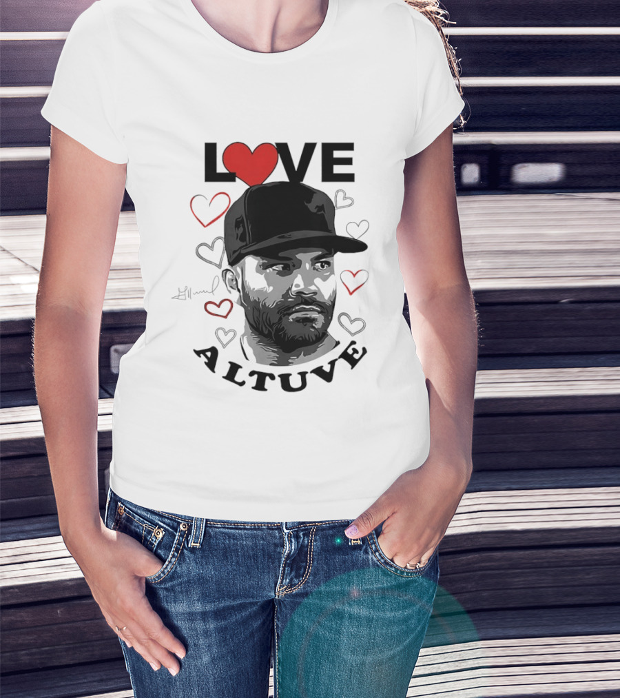 Love Altuve Houston Baseball Heart T-Shirt