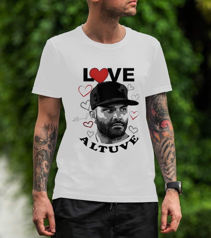 Love Altuve Houston Baseball Heart T-Shirt