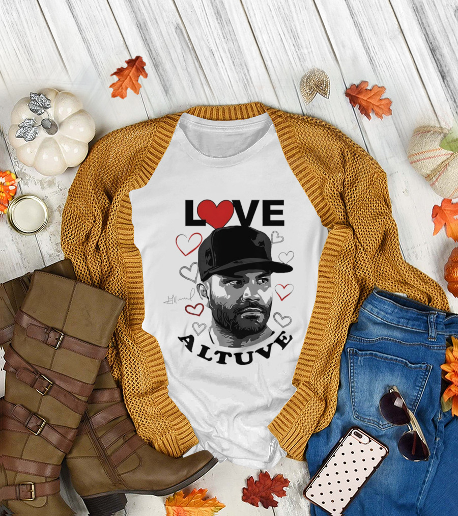 Love Altuve Houston Baseball Heart T-Shirt