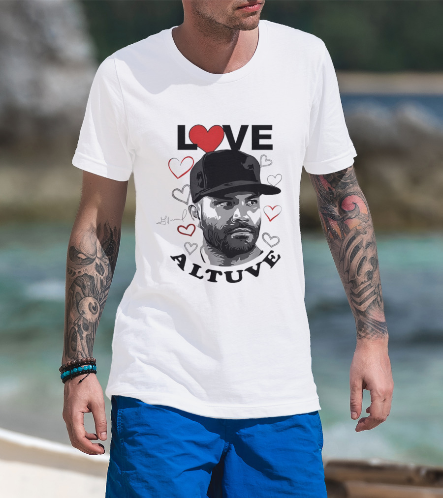 Love Altuve Houston Baseball Heart T-Shirt