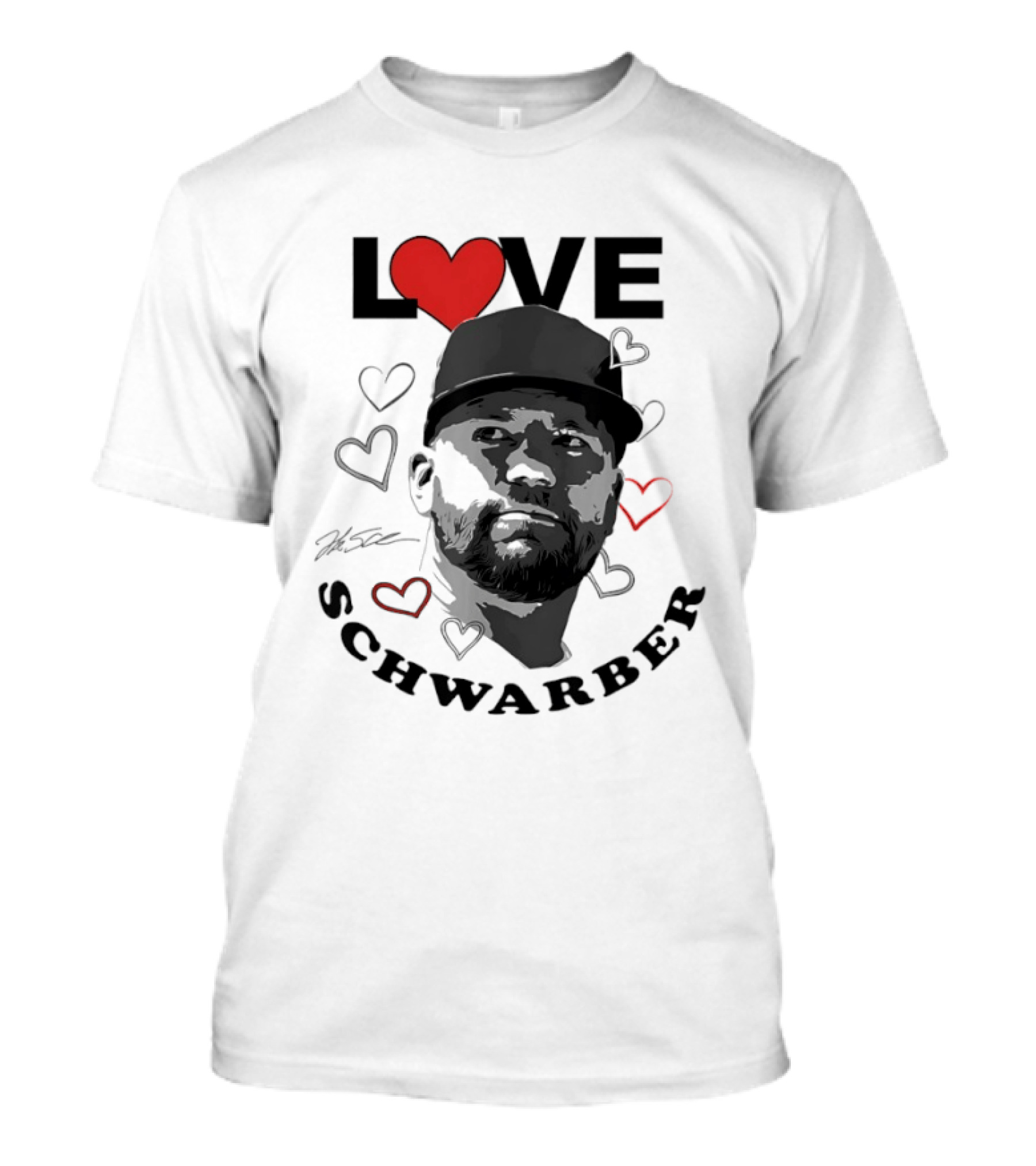 Love Kyle Schwarber Philadelphia Baseball Heart T-Shirt