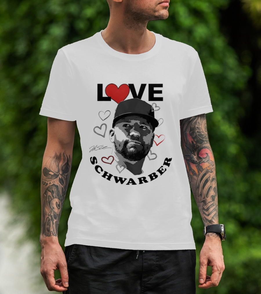 Love Kyle Schwarber Philadelphia Baseball Heart T-Shirt