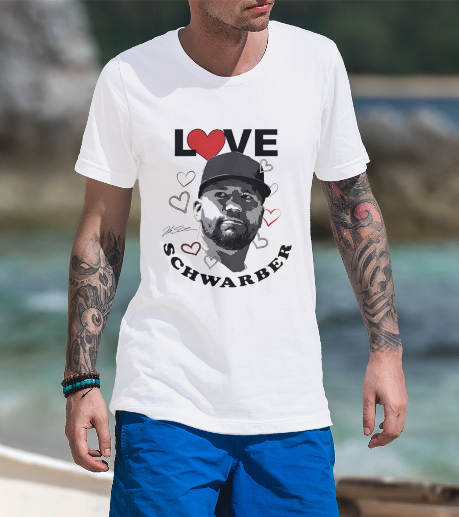 Love Kyle Schwarber Philadelphia Baseball Heart T-Shirt