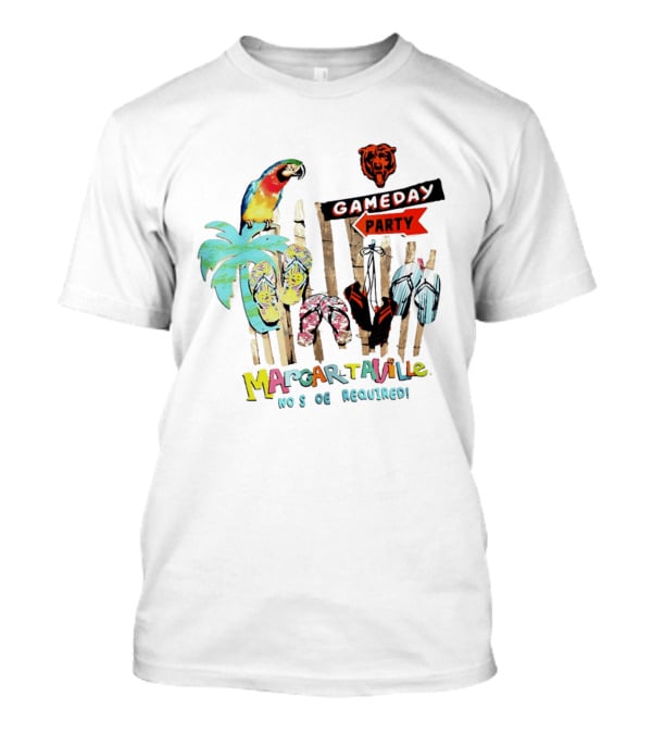 Chicago Bears Margaritaville Gameday Party No Shoes Required T-Shirt