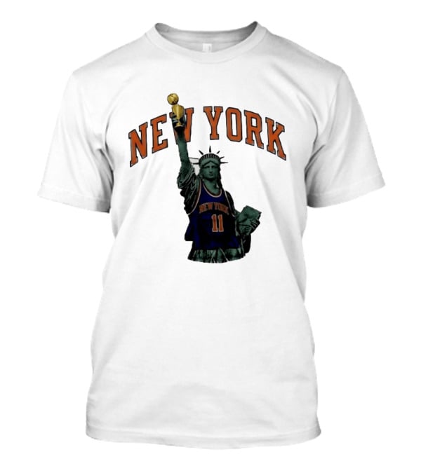 New York Knicks Jalen Brunson Statue Liberty Trophy Meme T-Shirt
