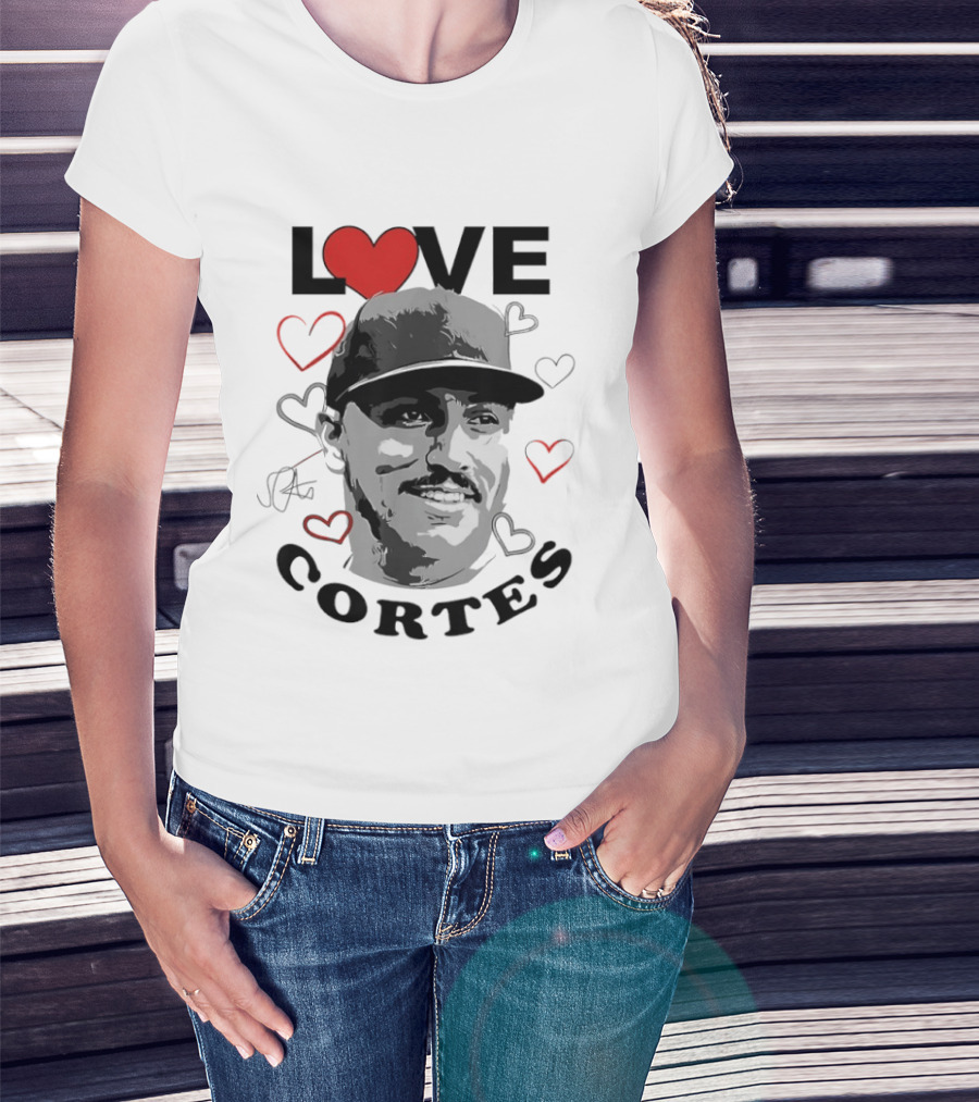Love Nestor Cortes Yankees Baseball Heart T-Shirt