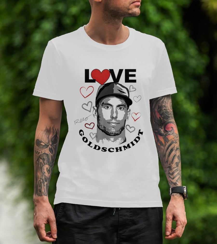 Love Paul Goldschmidt Heart Baseball T-Shirt
