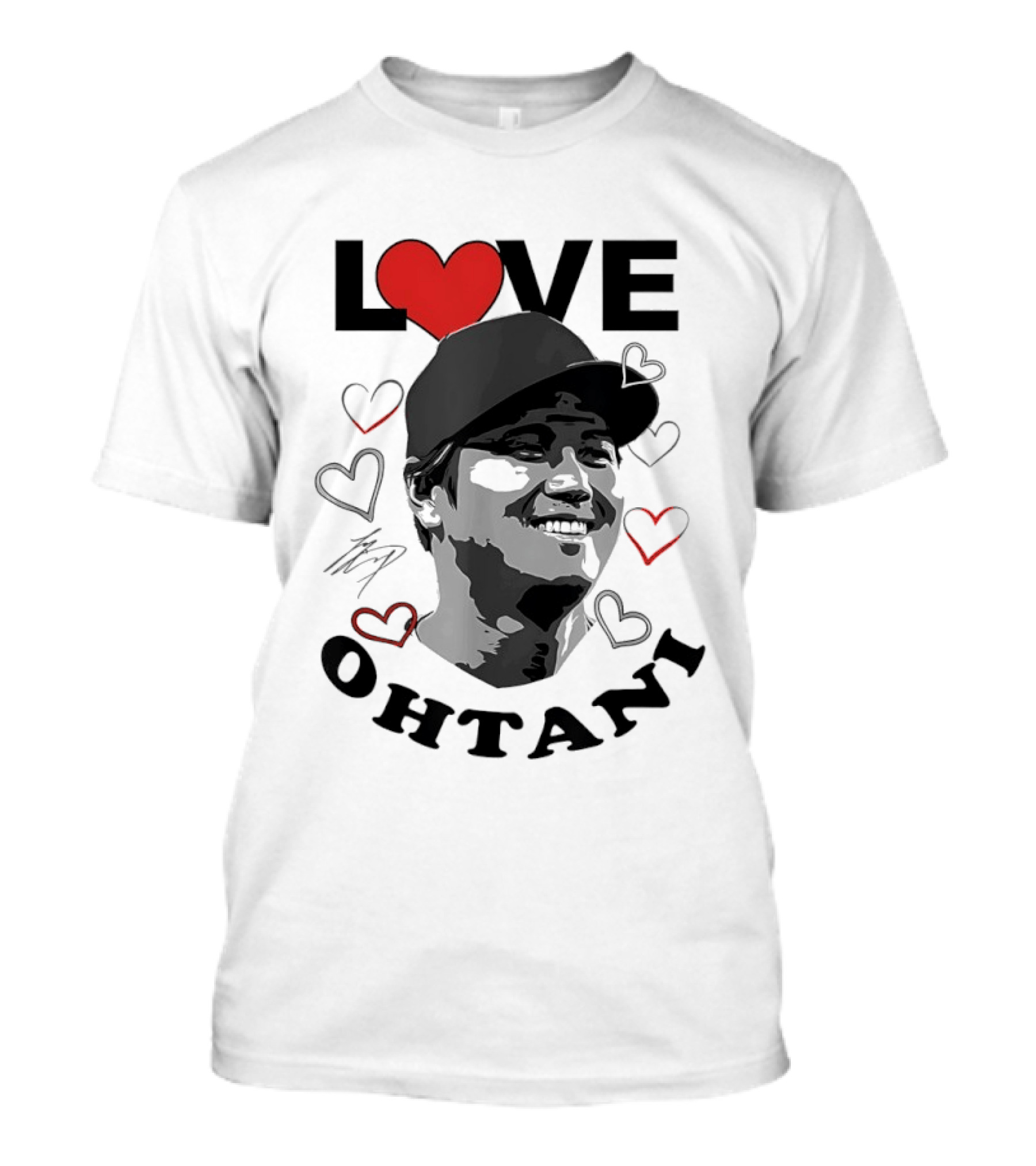 Love Shohei Ohtani Baseball Heart Los Angeles T-Shirt