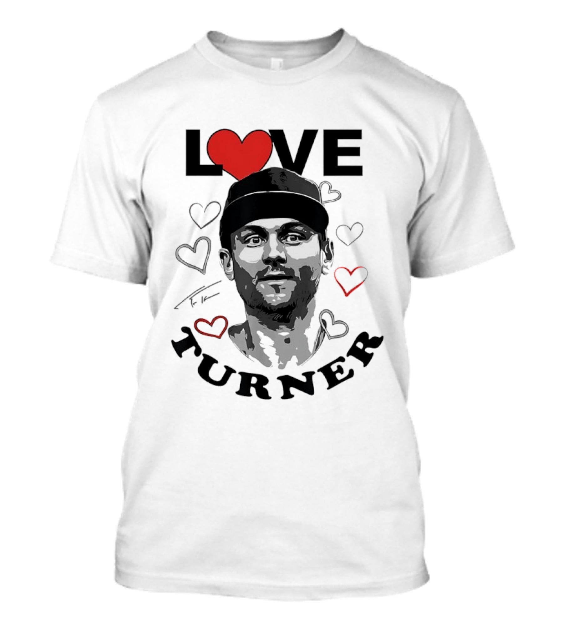 LOVE Trea Turner Philadelphia Phillies Baseball Heart T-Shirt