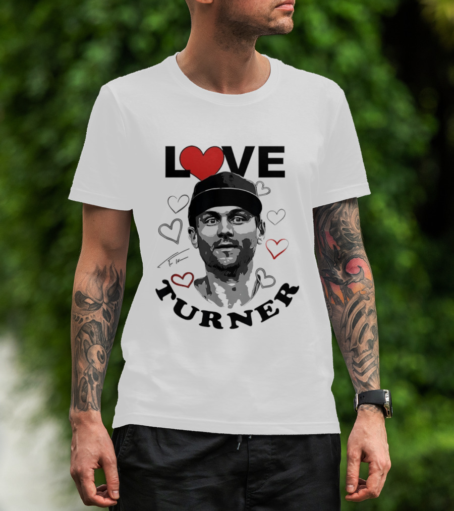 LOVE Trea Turner Philadelphia Phillies Baseball Heart T-Shirt