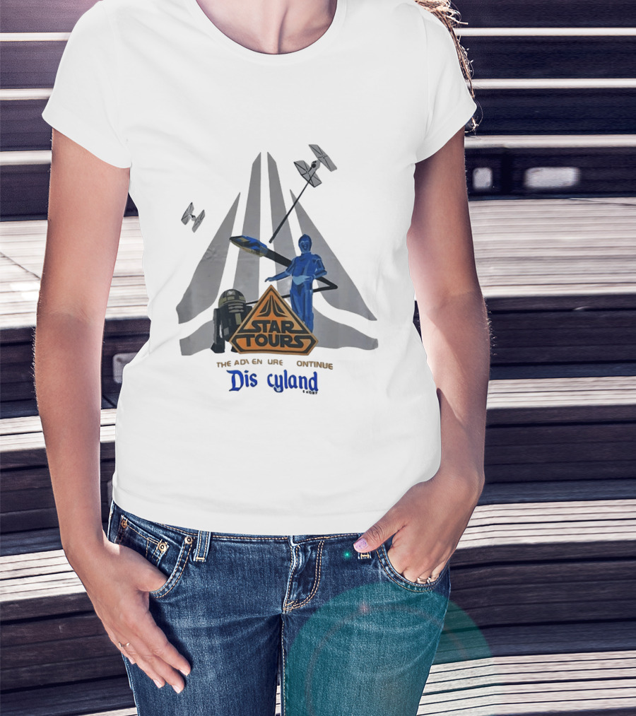 Star Tours The Adventures Continue Disneyland C 3PO R2 D2 T-Shirt