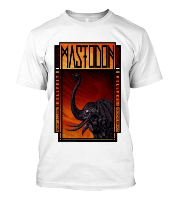 Mastodon Hellfest Clisson France June 19 2026 Dragon T-Shirt