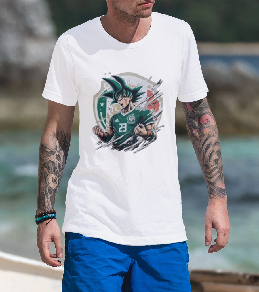 Mexico Football Vegeta Dragon Ball Anime Fusion T-Shirt