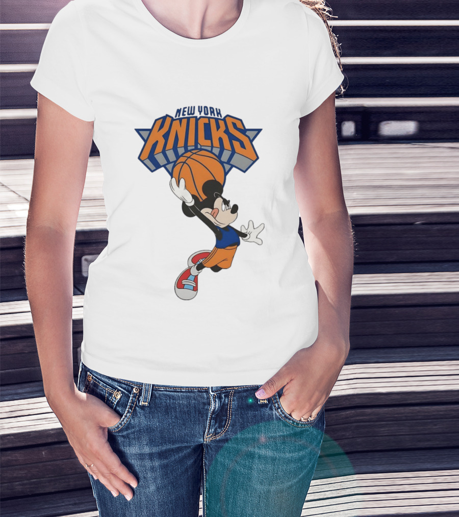 Mickey Mouse NBA New York Knicks Basketball Player Disney T-Shirt