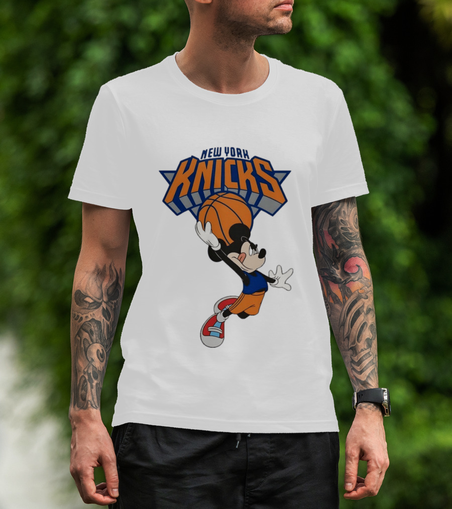 Mickey Mouse NBA New York Knicks Basketball Player Disney T-Shirt