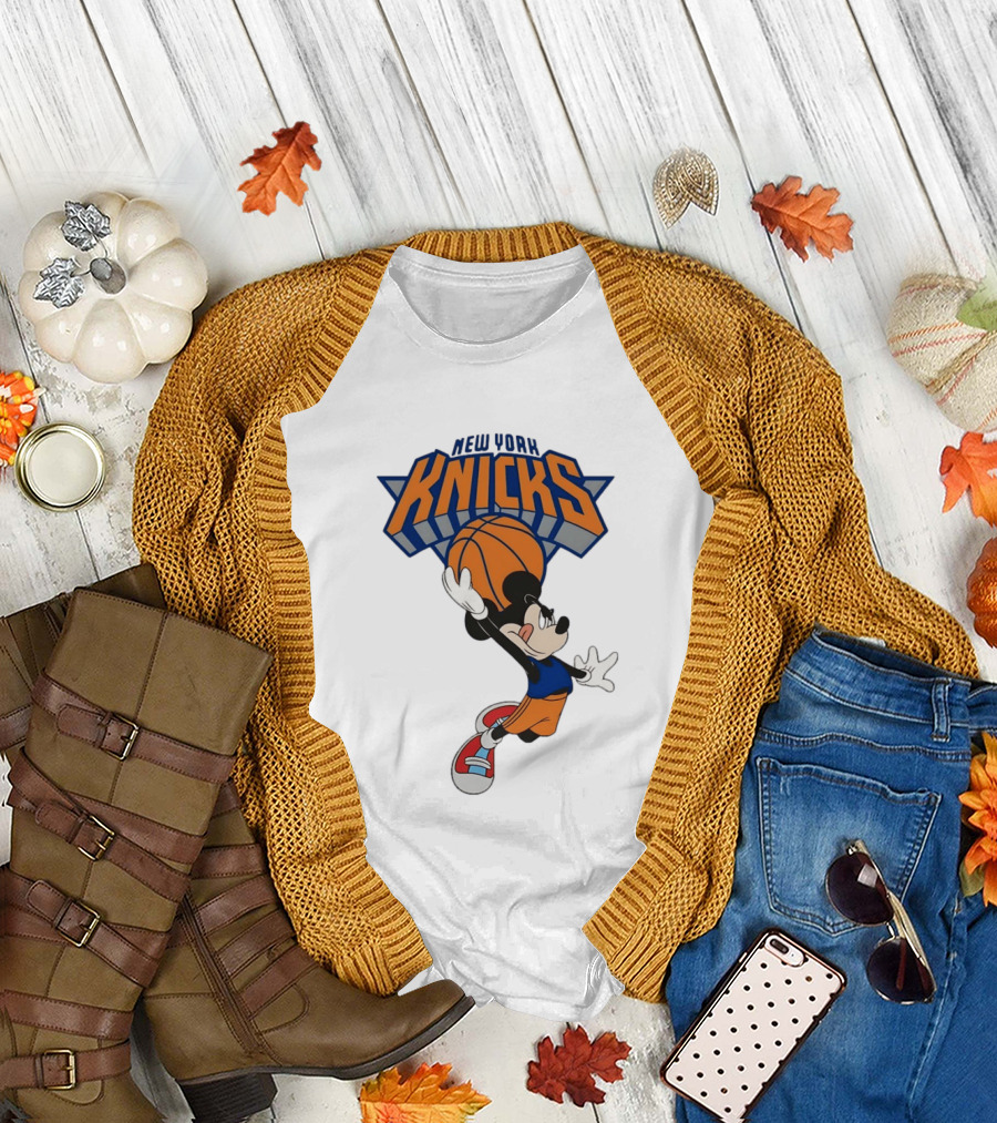 Mickey Mouse NBA New York Knicks Basketball Player Disney T-Shirt