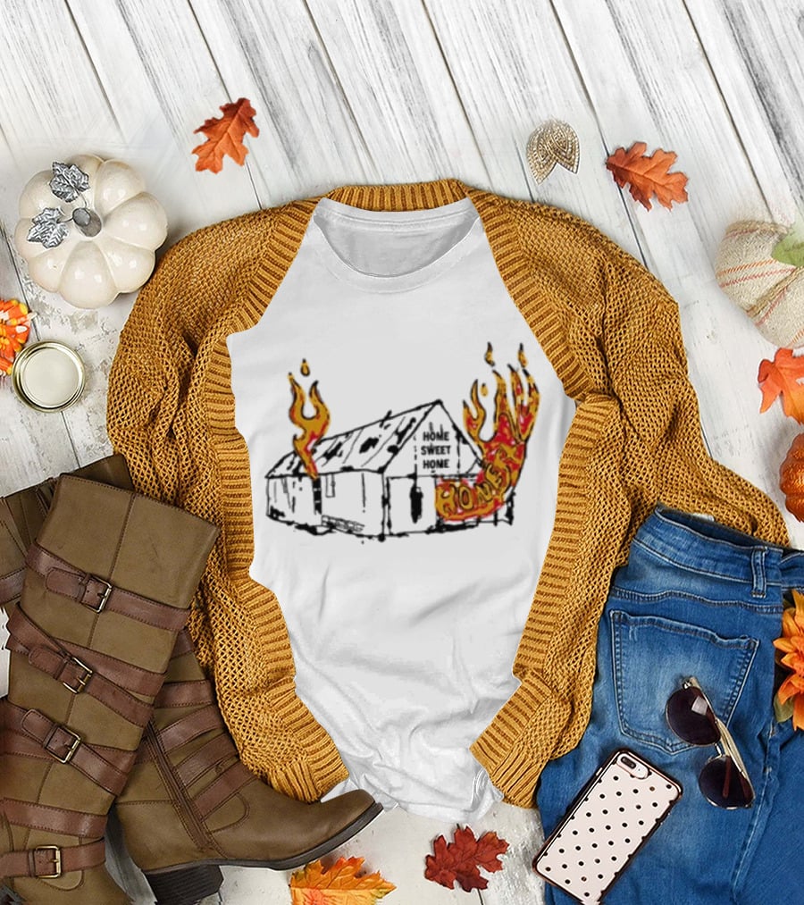 Honestav Music Home Sweet Home House On Fire T-Shirt