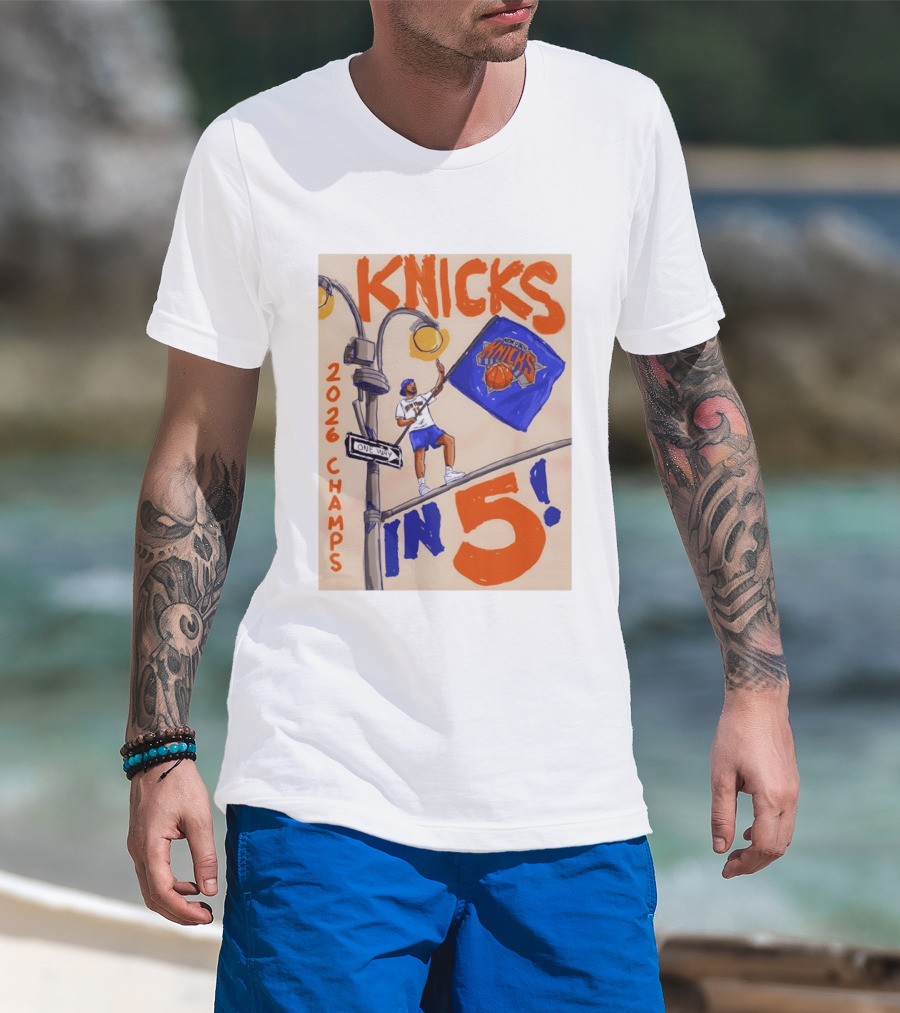 Jalen Brunson New York Knicks 2026 Champs Knicks In 5 Basketball Team T-Shirt