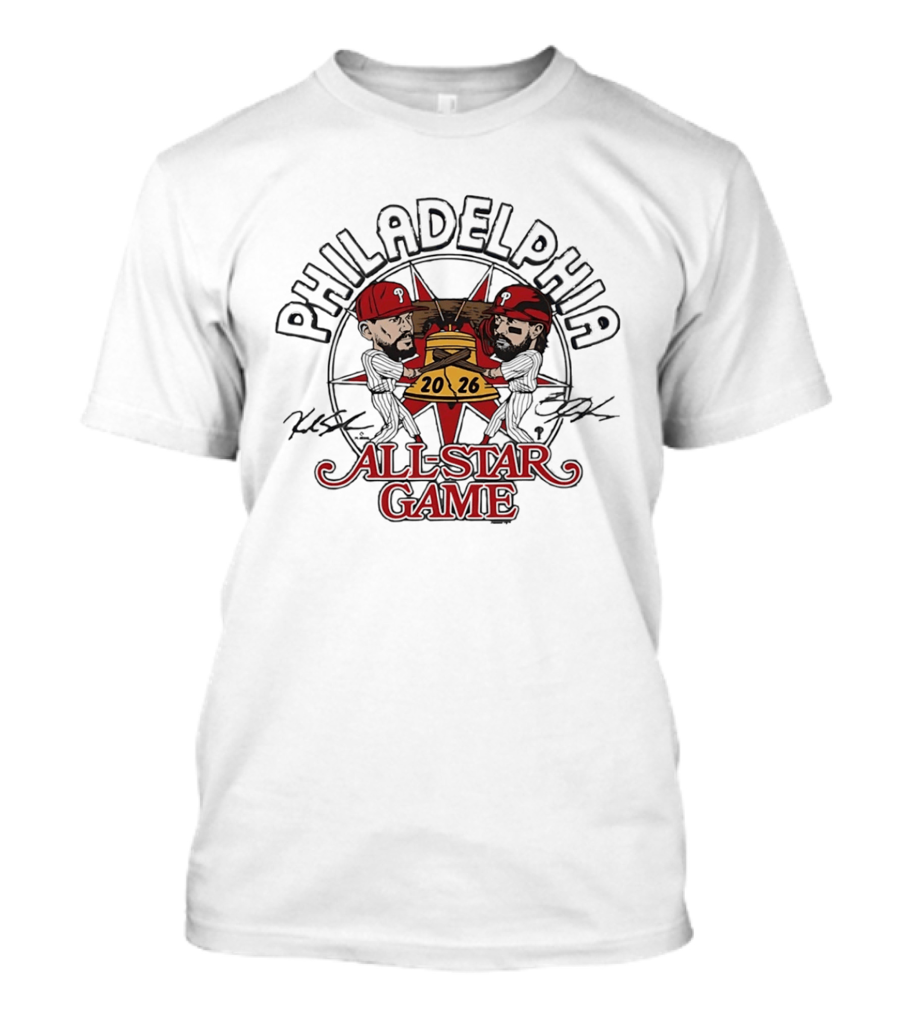 Philadelphia Phillies Bryce Harper Kyle Schwarber 2026 All Star Game T-Shirt