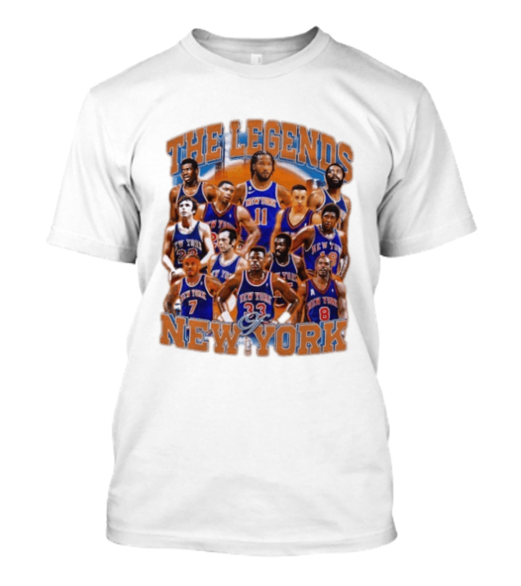 The Legends Of New York Basketball Collage T-Shirt