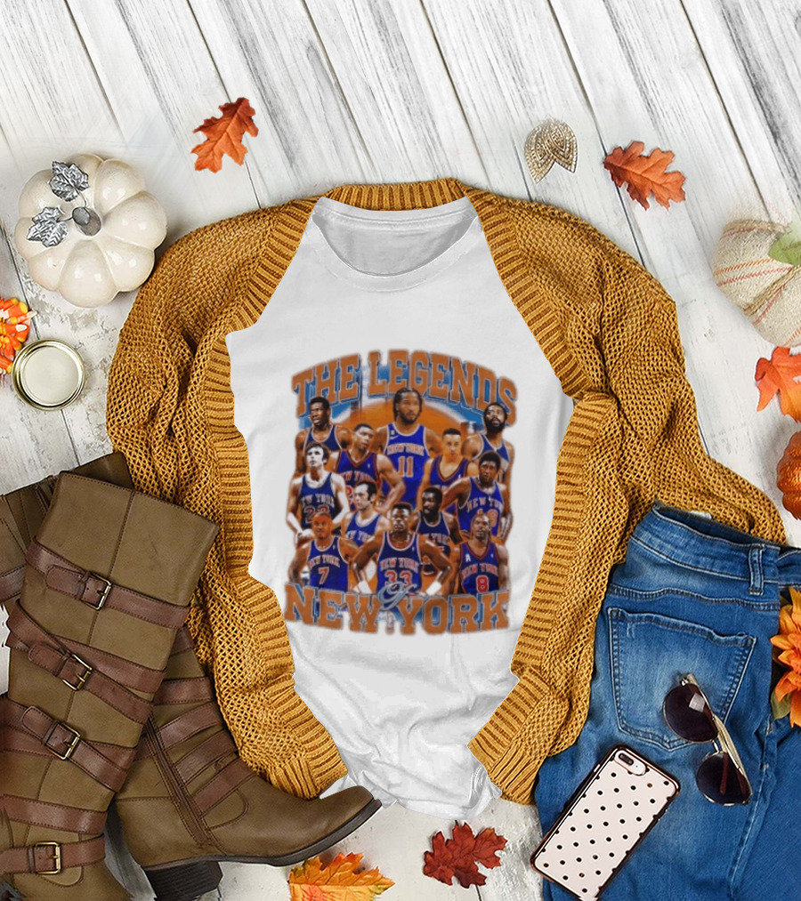 The Legends of New York Basketball Collage T-Shirt