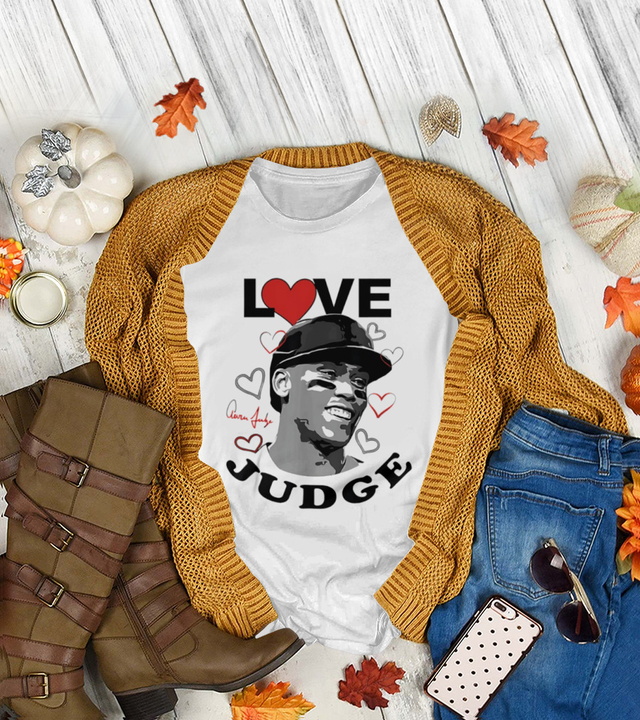 Love Aaron Judge New York Yankees Heart T-Shirt
