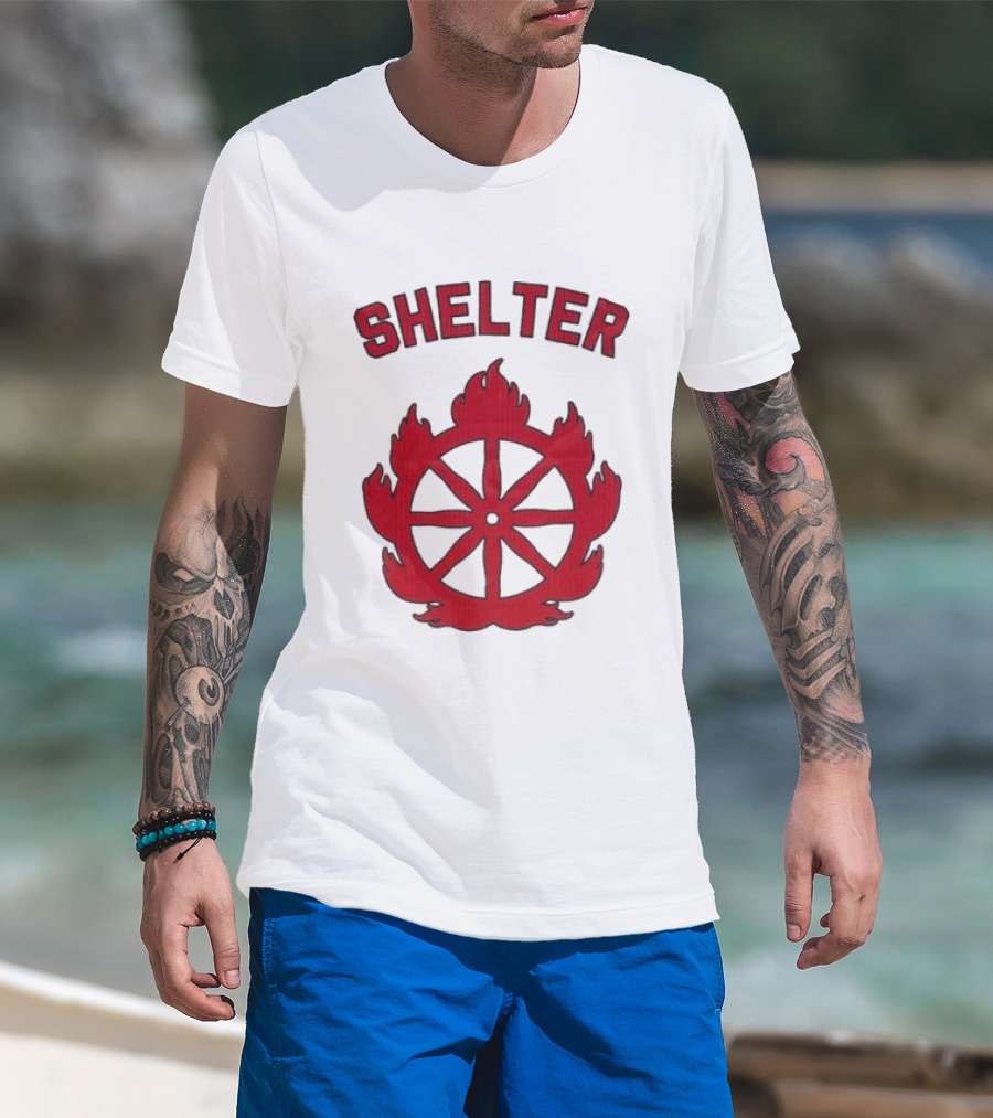 Shelter Mantra 95 Flaming Wheel T-Shirt