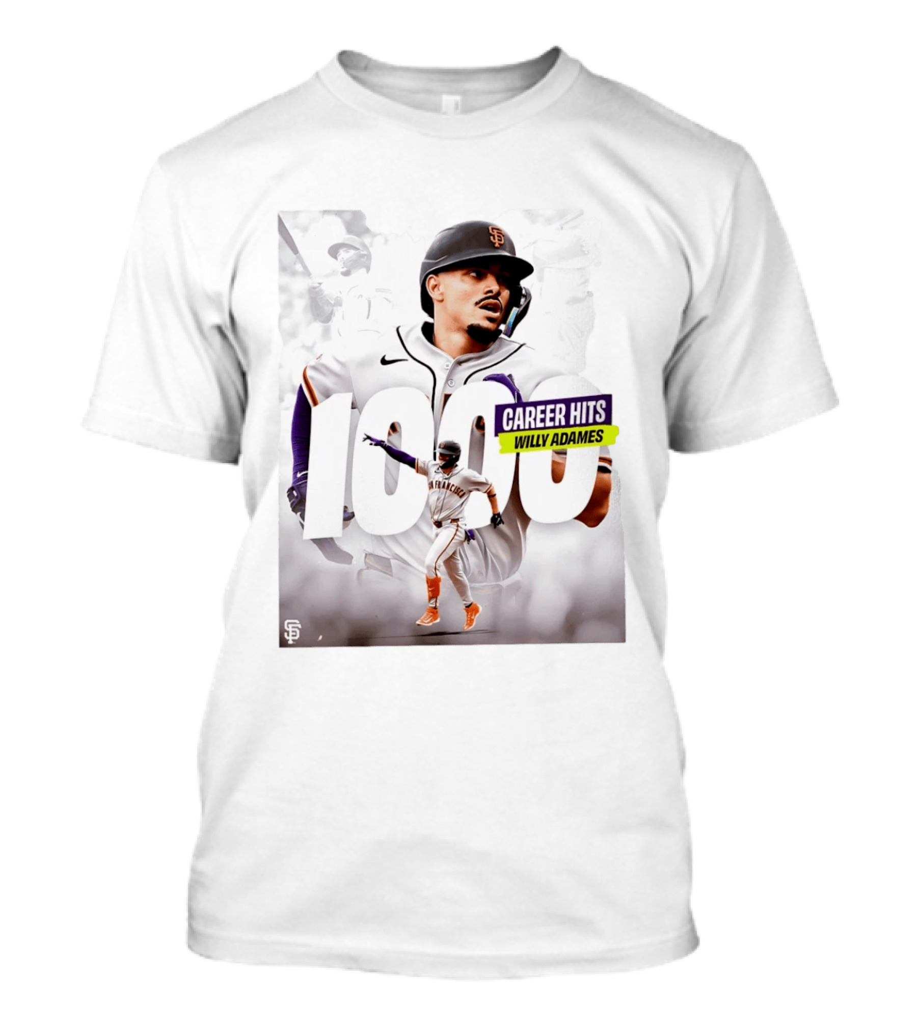 Willy Adames 1000 Career Hits San Francisco T-Shirt