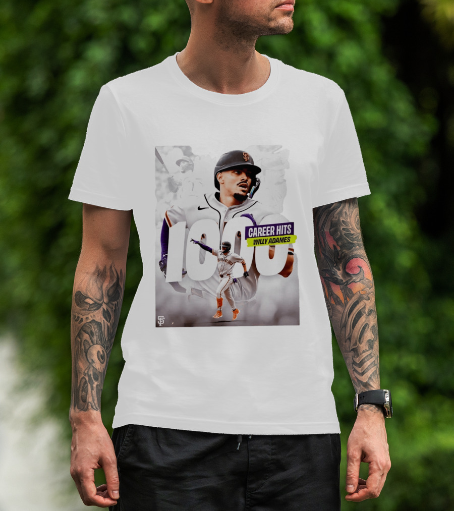 Willy Adames 1000 Career Hits San Francisco T-Shirt