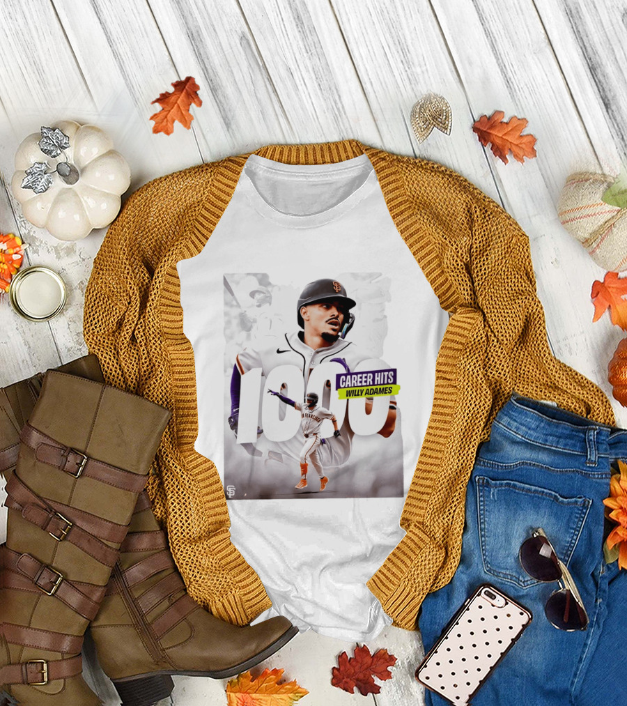 Willy Adames 1000 Career Hits San Francisco T-Shirt