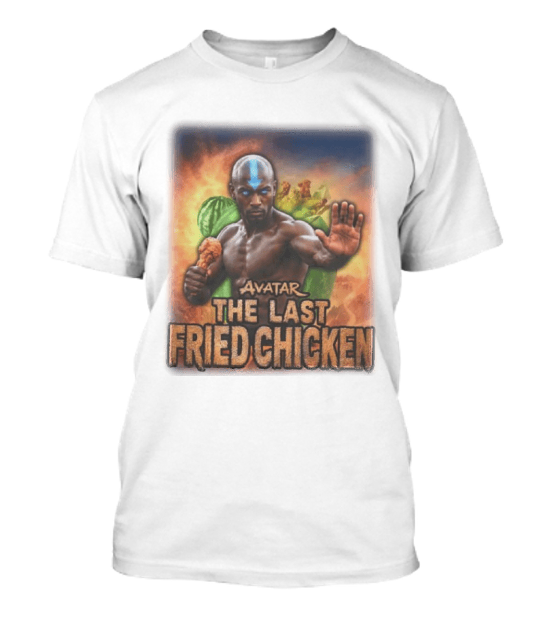 Avatar The Last Fried Chicken Parody Humor Martial Arts Mashup T-Shirt