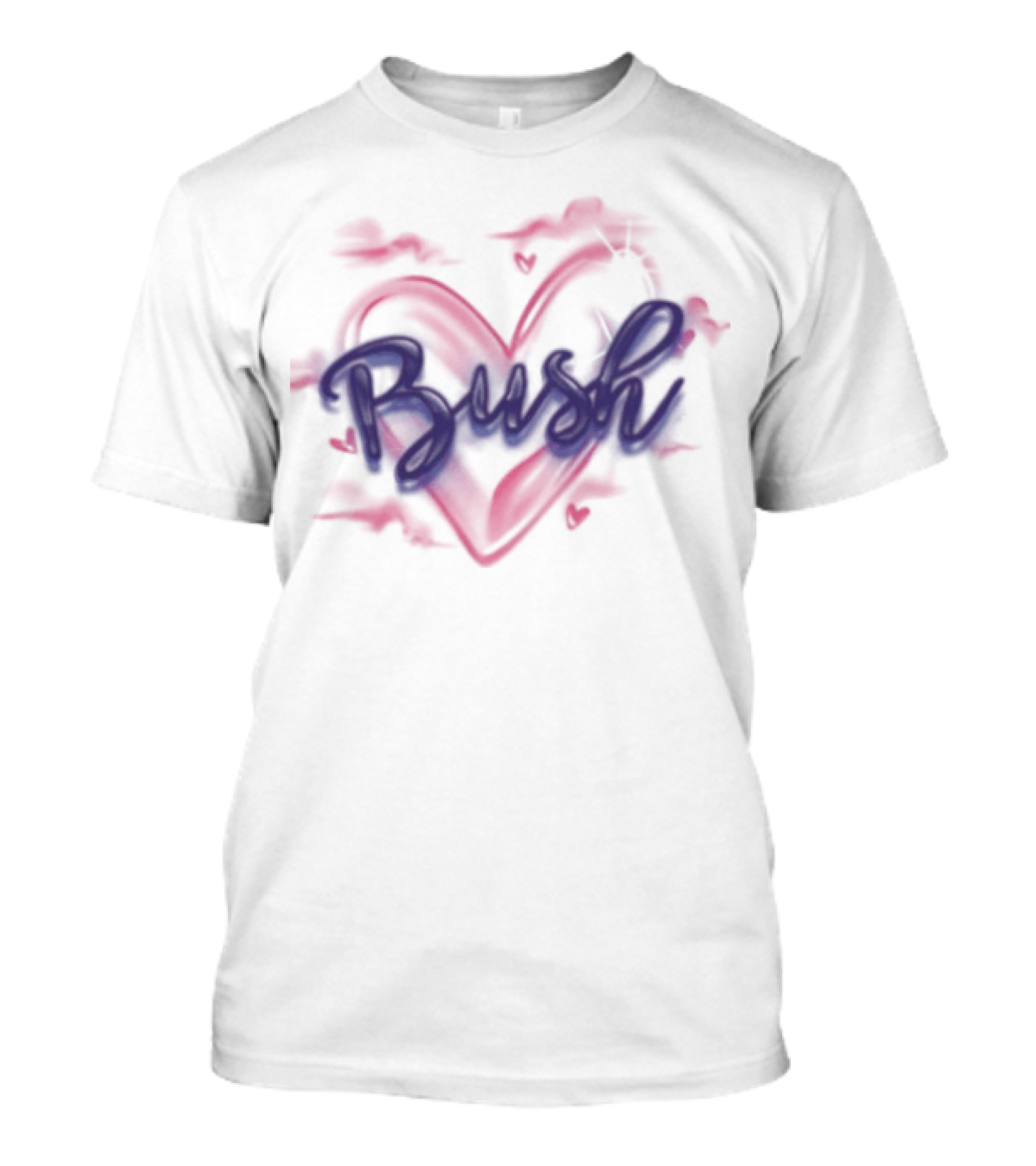 Bush Heart Graffiti Red And Blue T-Shirt