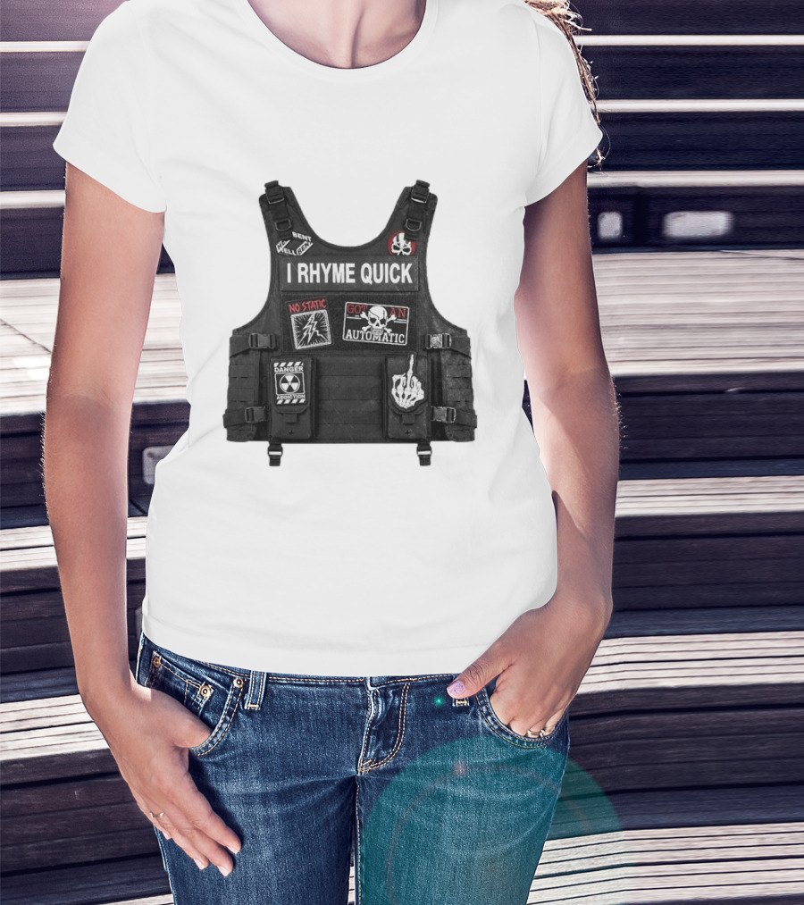 Hellbent Records I Rhyme Quick No Static Got An Automatic Danger Addiction T-Shirt