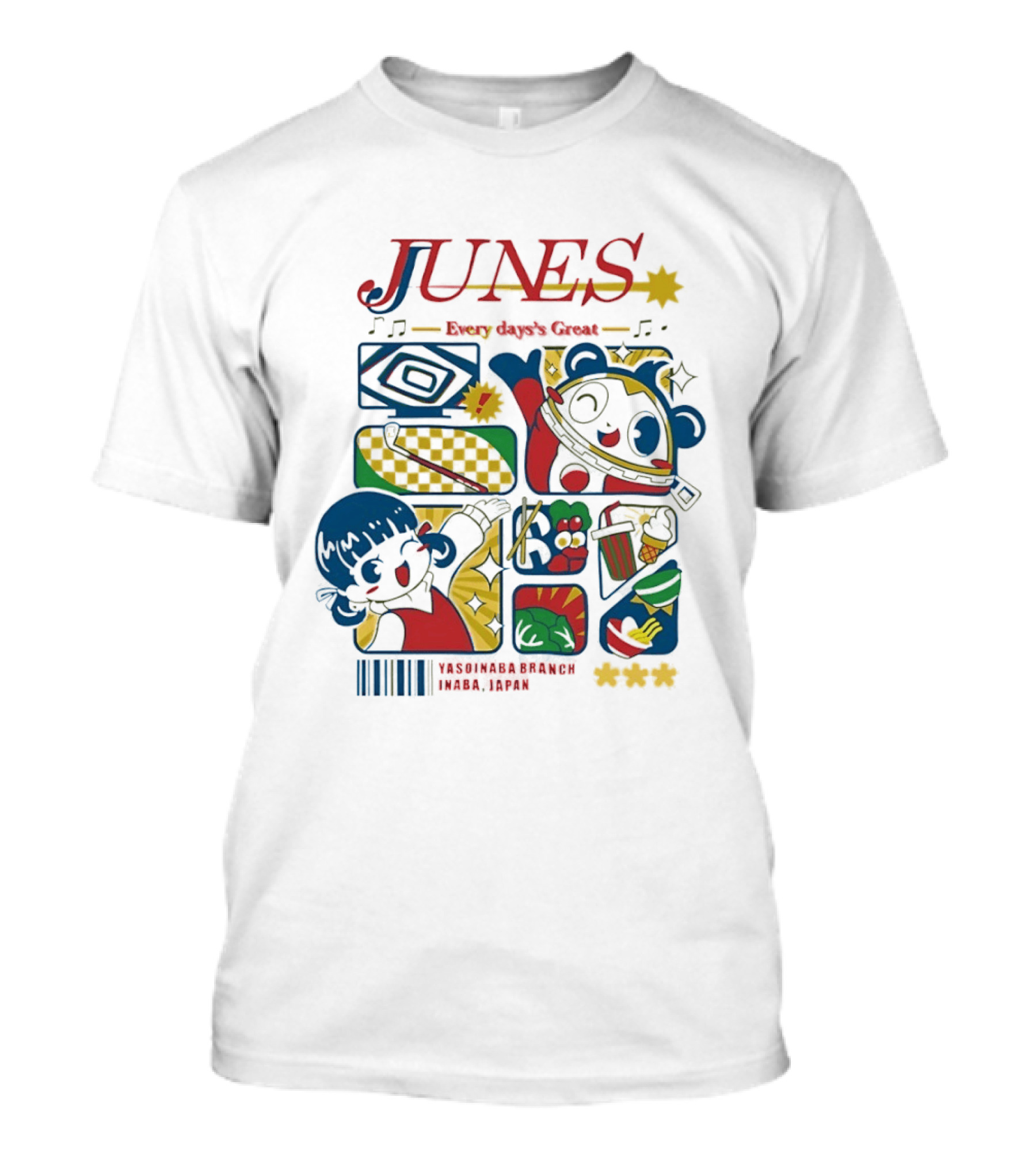 Junes Every Day's Great Nanako Dojima Teddie Persona 4 Inaba Japan Yasoinaba T-Shirt