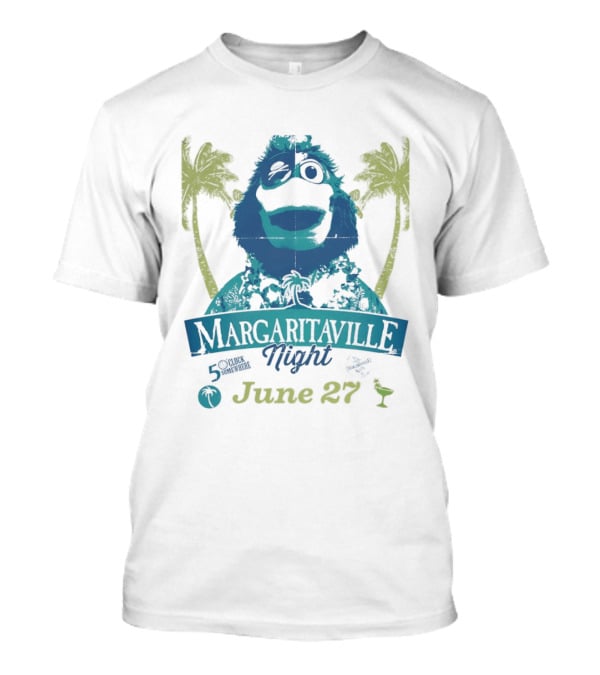 Philly Phanatic Margaritaville Night 5 O' Somewhere June 27 Palm Trees T-Shirt