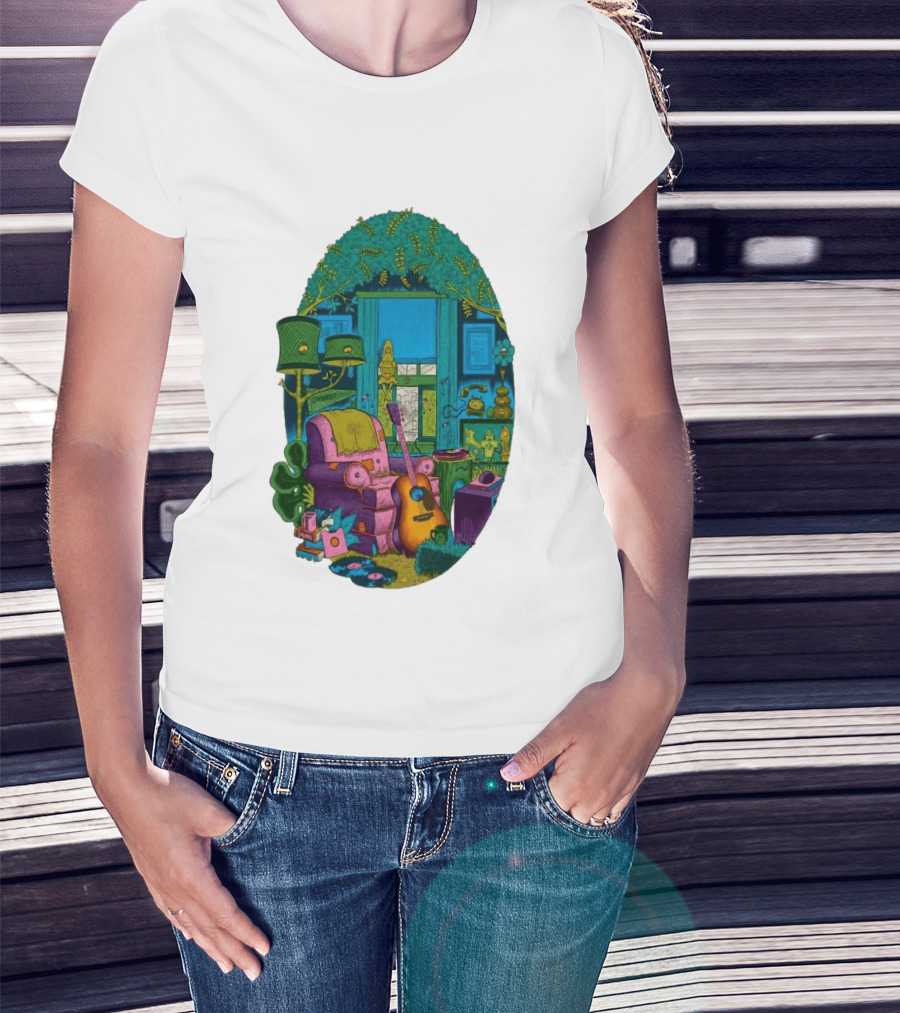 Trey Anastasio June 20 2026 Kleinhans Music Hall Buffalo NY Concert Acoustic Guitar Retro Living Room Aesthetic T-Shirt