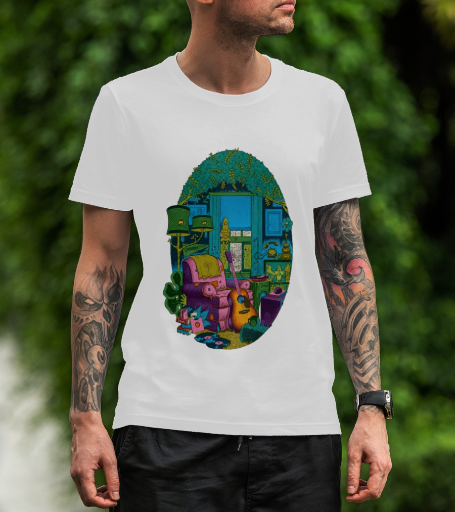 Trey Anastasio June 20 2026 Kleinhans Music Hall Buffalo NY Concert Acoustic Guitar Retro Living Room Aesthetic T-Shirt