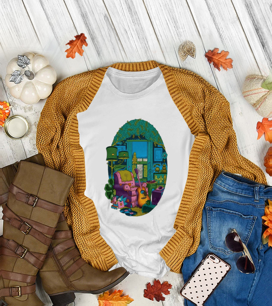 Trey Anastasio June 20 2026 Kleinhans Music Hall Buffalo NY Concert Acoustic Guitar Retro Living Room Aesthetic T-Shirt