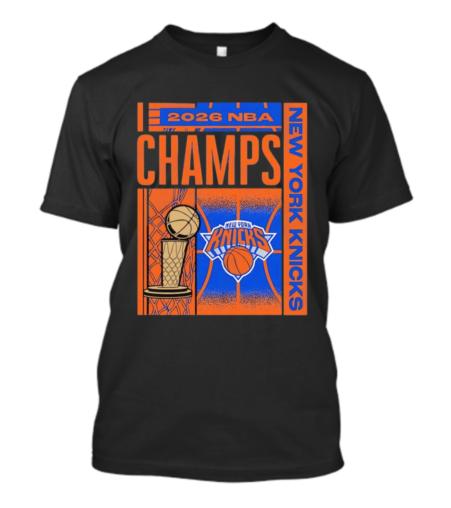 2026 NBA Champs New York Knicks Basketball Trophy T-Shirt