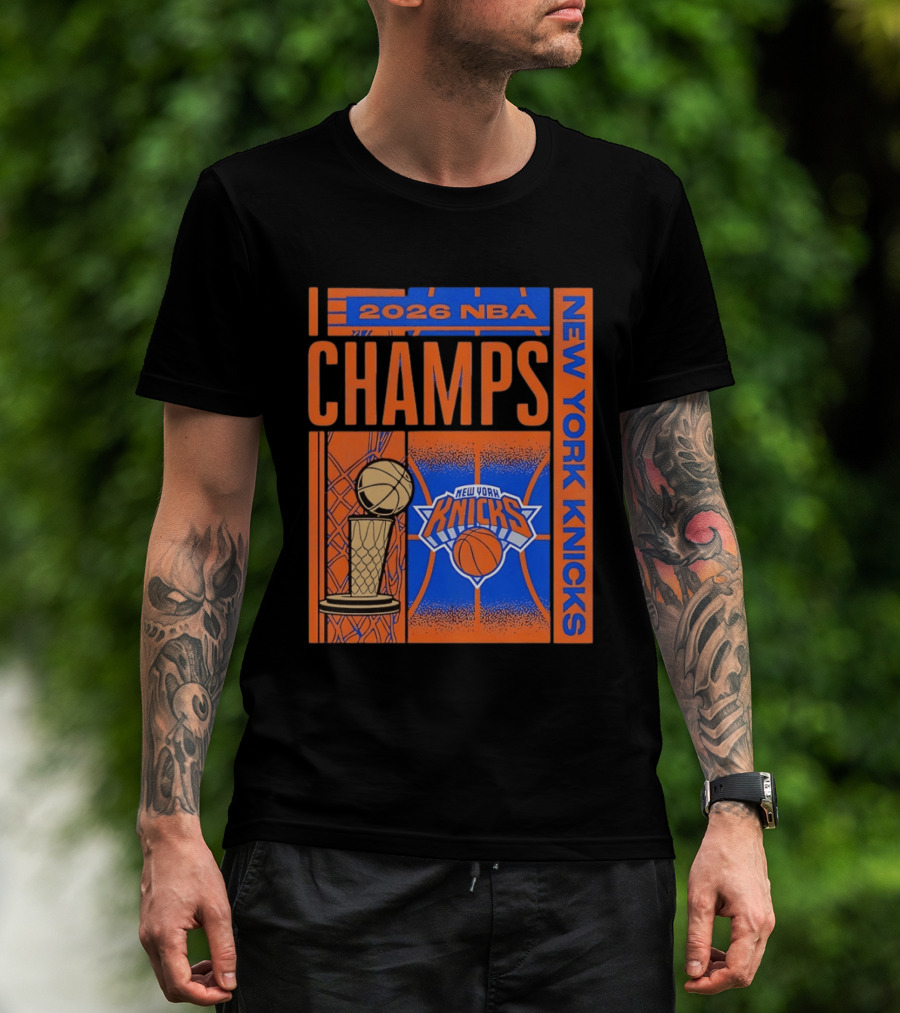 2026 NBA Champs New York Knicks Basketball Trophy T-Shirt
