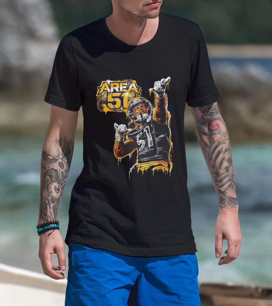Area 51 Nick Herbig Pittsburgh Steelers Player Football 51 T-Shirt