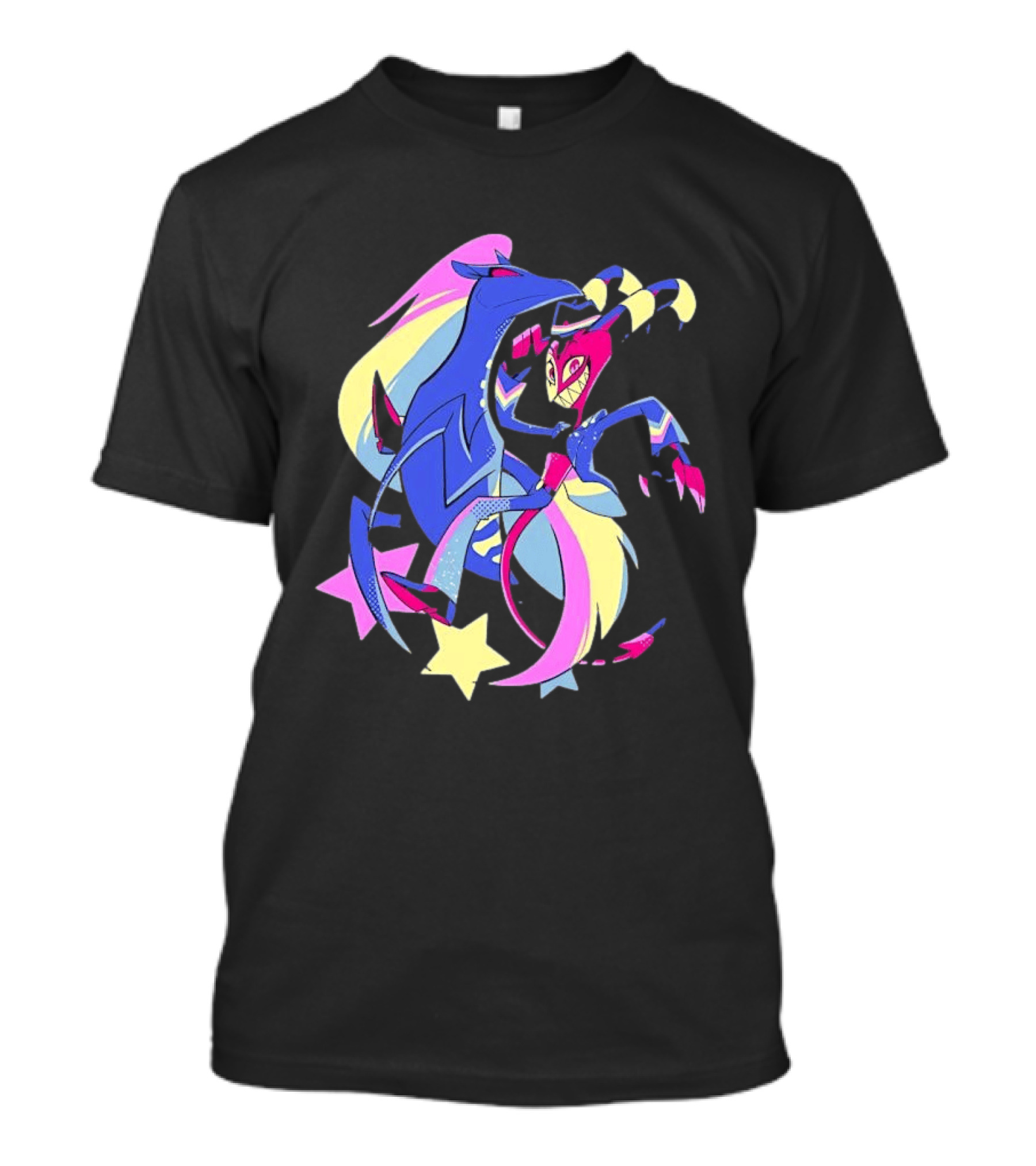Blitz And Stolas Helluva Boss Neon Aesthetic Stars T-Shirt