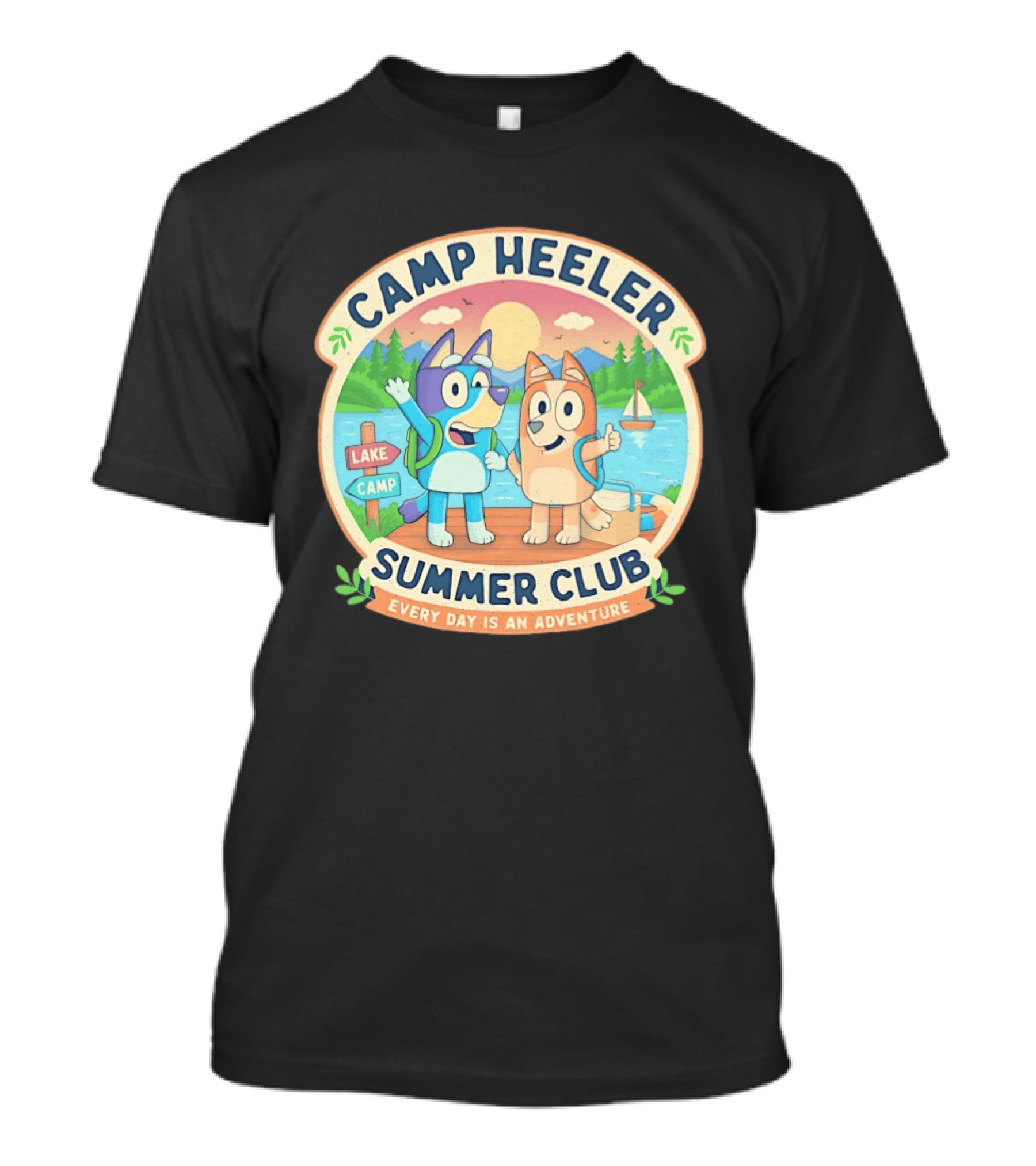 Camp Heeler Summer Club Every Day Is An Adventure Lake Camp Fun T-Shirt