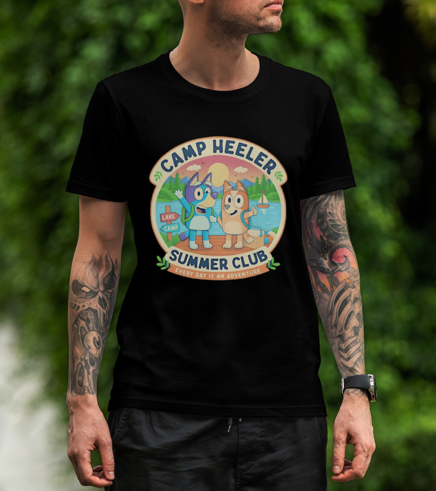 Camp Heeler Summer Club Every Day Is An Adventure Lake Camp Fun T-Shirt