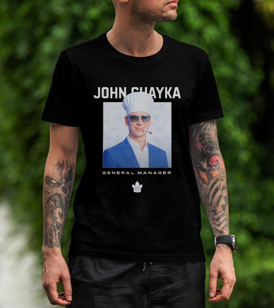 John Chayka Toronto Maple Leafs General Manager Chef Hat Smoking T-Shirt
