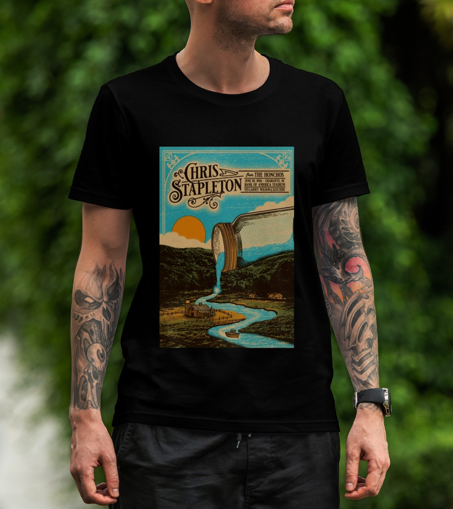 Chris Stapleton Feat. The Honchos June 20 2026 Charlotte NC Bank Of America Stadium Lainey Wilson T-Shirt