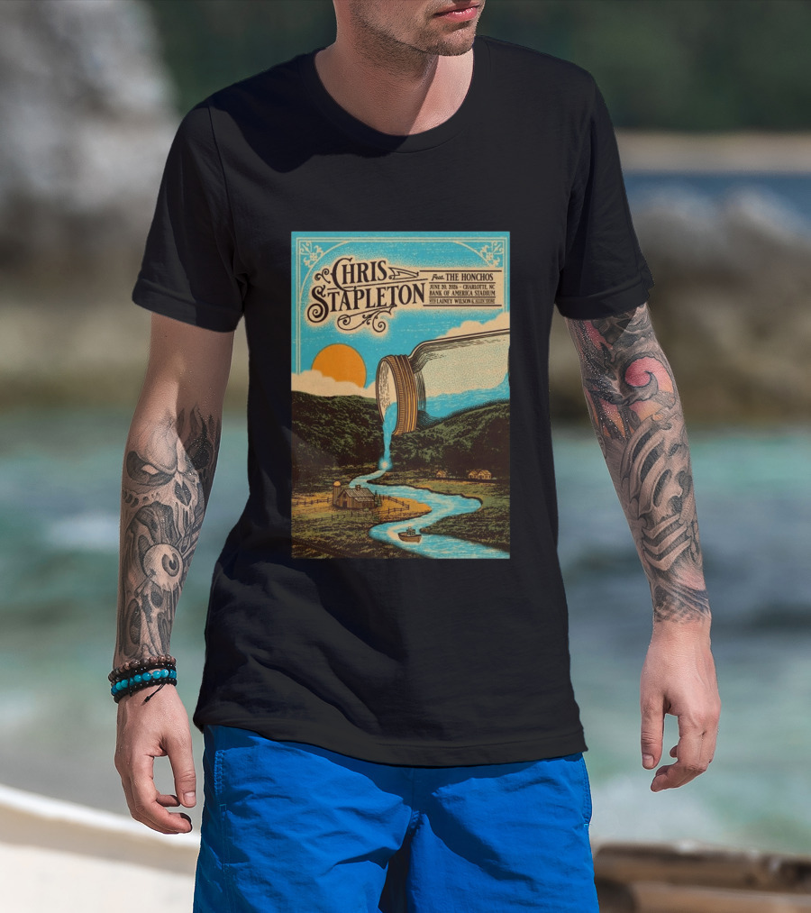 Chris Stapleton Feat. The Honchos June 20 2026 Charlotte NC Bank Of America Stadium Lainey Wilson T-Shirt