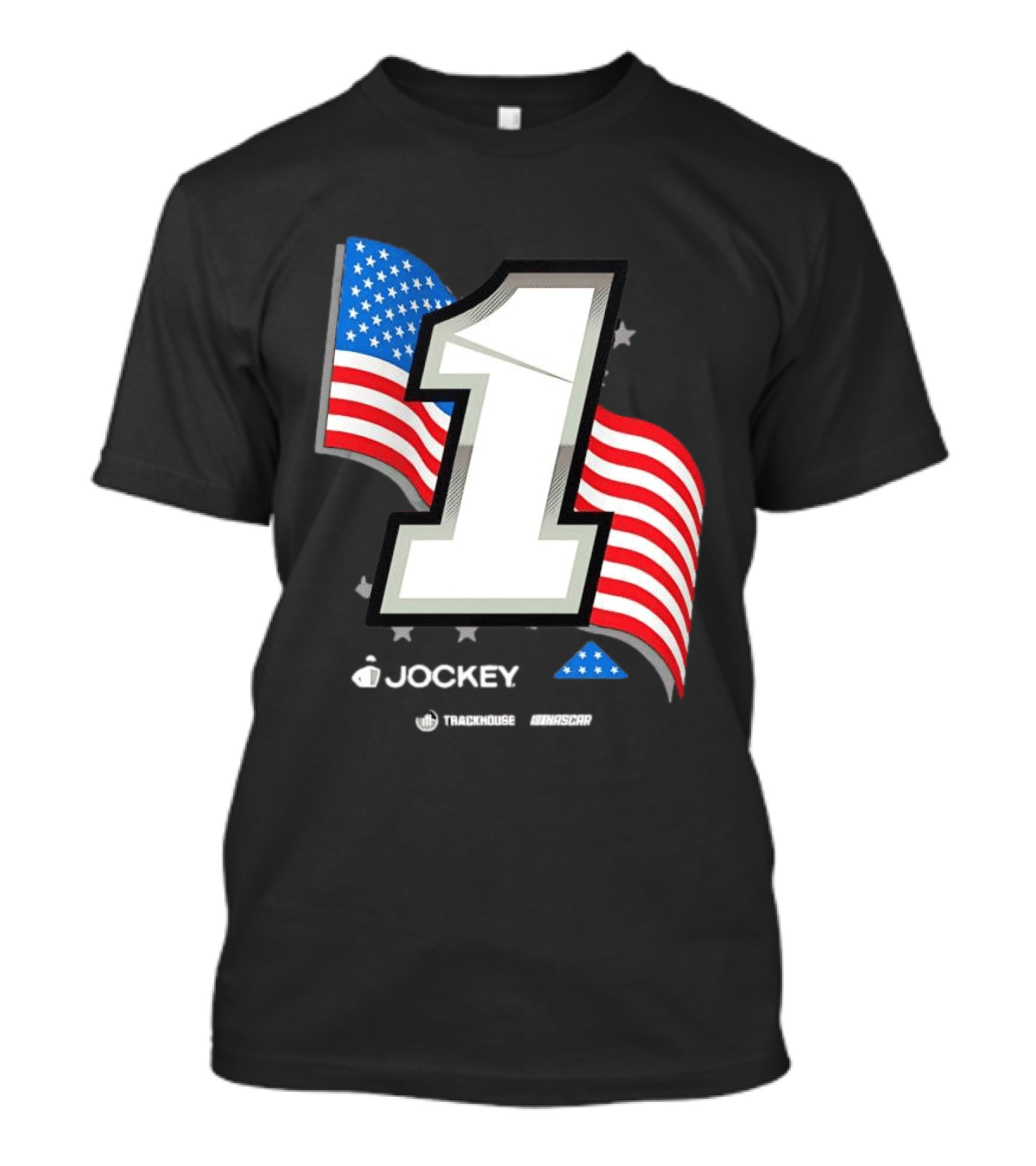 Ross Chastain 1 Jockey Folds Of Honor American Flag Trackhouse NASCAR Racing T-Shirt