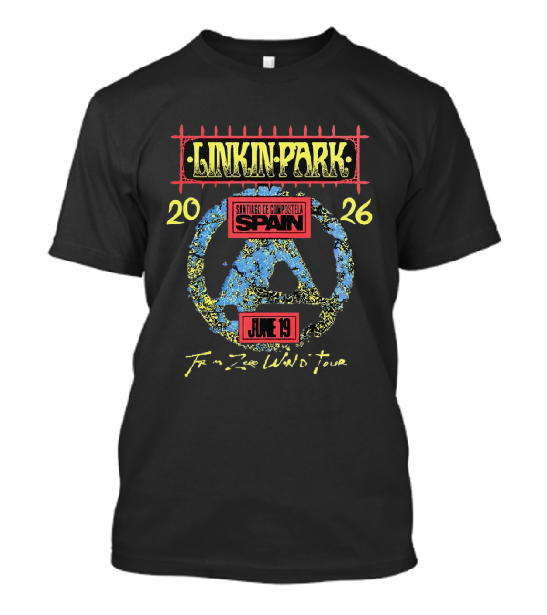 Linkin Park From Zero World Tour 2026 Santiago De Compostela Spain June 19 T-Shirt