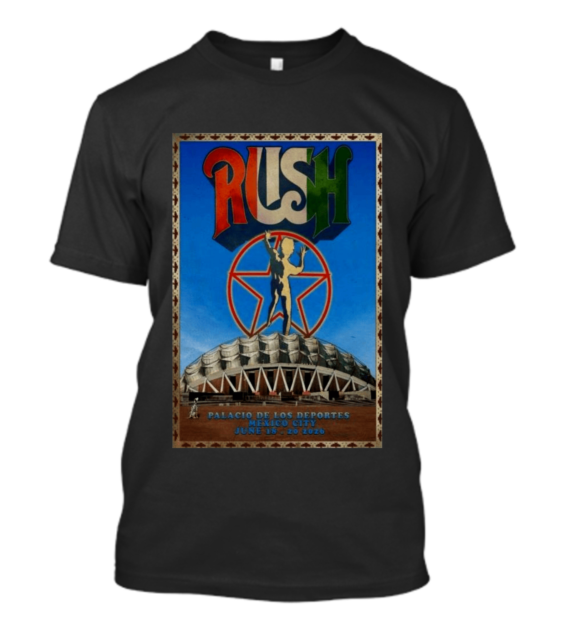 Rush Palacio De Los Deportes Mexico City June 19 20 2026 T-Shirt